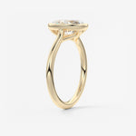 Oval Milgrain Bezel Lab Grown Diamond Engagement Ring