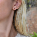 0.14 CT Baguette Garnet Lab Made Diamond- January Birthstone Earrings 6
