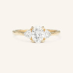 Stunning 1 CT Oval Moissanite Engagement Ring With Three Stone Design 1