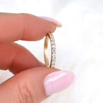 Stunning 0.48 TCW Round Moissanite Stones Half Eternity Wedding Bands 6