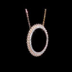 Round Cut Cubic Zirconia in 925 Sterling Silver Necklace 13