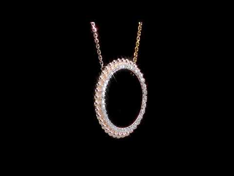 Round Cut Cubic Zirconia in 925 Sterling Silver Necklace 13