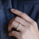 Stunning 0.5 TCW Oval Moissanite Stones Full Eternity Wedding Band 6
