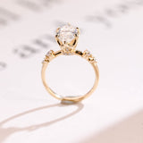 Stunning 1.0 - 2.0 CT Marquise Moissanite Engagement Ring with Hidden Halo Design 10