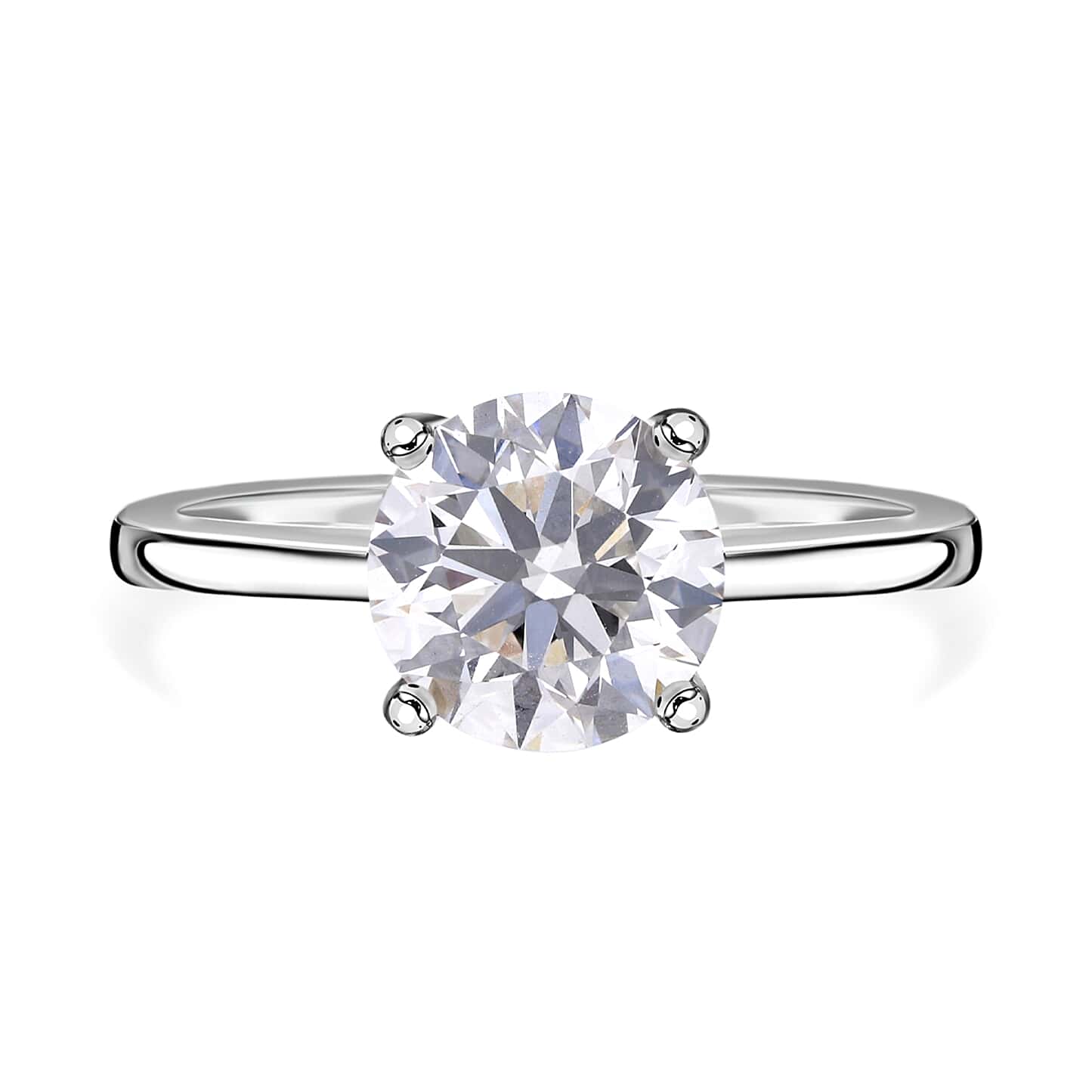 Round Cut Solitaire Style Cubic Zirconia in 925 Sterling Silver Jewelry 1