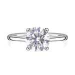 Round Cut Solitaire Style Cubic Zirconia in 925 Sterling Silver Jewelry 1