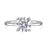 Round Cut Solitaire Style Cubic Zirconia in 925 Sterling Silver Jewelry 1