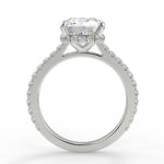 Stunning 2.45 CT Cushion Moissanite Engagement Ring with Hidden Halo & Pave Design 6