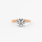 Round Twisted Multi Stones Lab Grown Diamond Engagement Ring