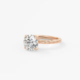 Round Twisted Multi Stones Lab Grown Diamond Engagement Ring