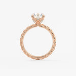 Round Twisted Multi Stones Lab Grown Diamond Engagement Ring
