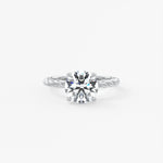 Round Twisted Multi Stones Lab Grown Diamond Engagement Ring
