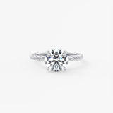 Round Twisted Multi Stones Lab Grown Diamond Engagement Ring
