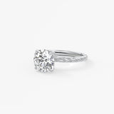 Round Twisted Multi Stones Lab Grown Diamond Engagement Ring