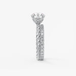 Round Twisted Multi Stones Lab Grown Diamond Engagement Ring