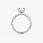Round Twisted Multi Stones Lab Grown Diamond Engagement Ring