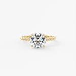 Round Twisted Multi Stones Lab Grown Diamond Engagement Ring