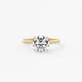 Round Twisted Multi Stones Lab Grown Diamond Engagement Ring