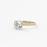 Round Twisted Multi Stones Lab Grown Diamond Engagement Ring