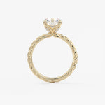Round Twisted Multi Stones Lab Grown Diamond Engagement Ring