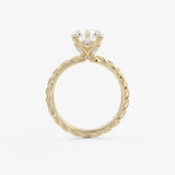 Round Twisted Multi Stones Lab Grown Diamond Engagement Ring