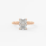 Radiant Twisted Multi Stones Lab Grown Diamond Engagement Ring