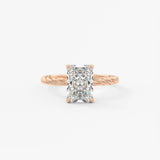 Radiant Twisted Multi Stones Lab Grown Diamond Engagement Ring
