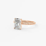 Radiant Twisted Multi Stones Lab Grown Diamond Engagement Ring