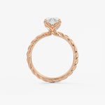Radiant Twisted Multi Stones Lab Grown Diamond Engagement Ring