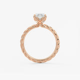 Radiant Twisted Multi Stones Lab Grown Diamond Engagement Ring