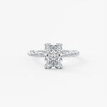 Radiant Twisted Multi Stones Lab Grown Diamond Engagement Ring