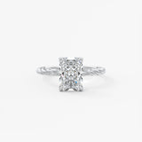 Radiant Twisted Multi Stones Lab Grown Diamond Engagement Ring