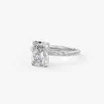 Radiant Twisted Multi Stones Lab Grown Diamond Engagement Ring