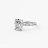 Radiant Twisted Multi Stones Lab Grown Diamond Engagement Ring