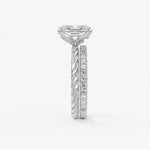 Radiant Twisted Multi Stones Lab Grown Diamond Engagement Ring