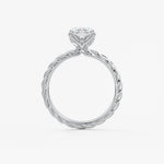Radiant Twisted Multi Stones Lab Grown Diamond Engagement Ring