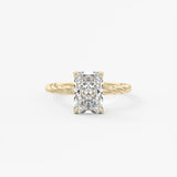 Radiant Twisted Multi Stones Lab Grown Diamond Engagement Ring