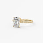 Radiant Twisted Multi Stones Lab Grown Diamond Engagement Ring