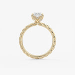 Radiant Twisted Multi Stones Lab Grown Diamond Engagement Ring