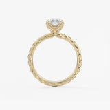 Radiant Twisted Multi Stones Lab Grown Diamond Engagement Ring