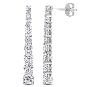 Round Cut Cubic Zirconia in 925 Sterling Silver Earrings