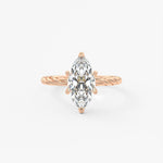 Marquise Twisted Multi Stones Lab Grown Diamond Engagement Ring