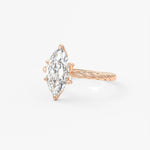 Marquise Twisted Multi Stones Lab Grown Diamond Engagement Ring
