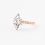 Marquise Twisted Multi Stones Lab Grown Diamond Engagement Ring