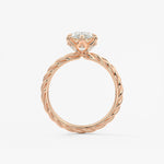 Marquise Twisted Multi Stones Lab Grown Diamond Engagement Ring