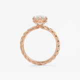 Marquise Twisted Multi Stones Lab Grown Diamond Engagement Ring