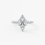 Marquise Twisted Multi Stones Lab Grown Diamond Engagement Ring
