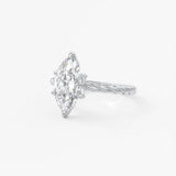 Marquise Twisted Multi Stones Lab Grown Diamond Engagement Ring