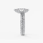 Marquise Twisted Multi Stones Lab Grown Diamond Engagement Ring