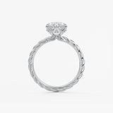 Marquise Twisted Multi Stones Lab Grown Diamond Engagement Ring